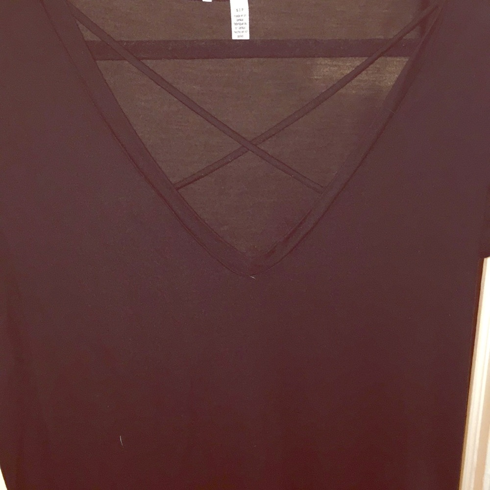 PINK Crisscross front tee shirt